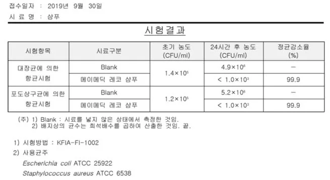 샴푸 테스트 자료